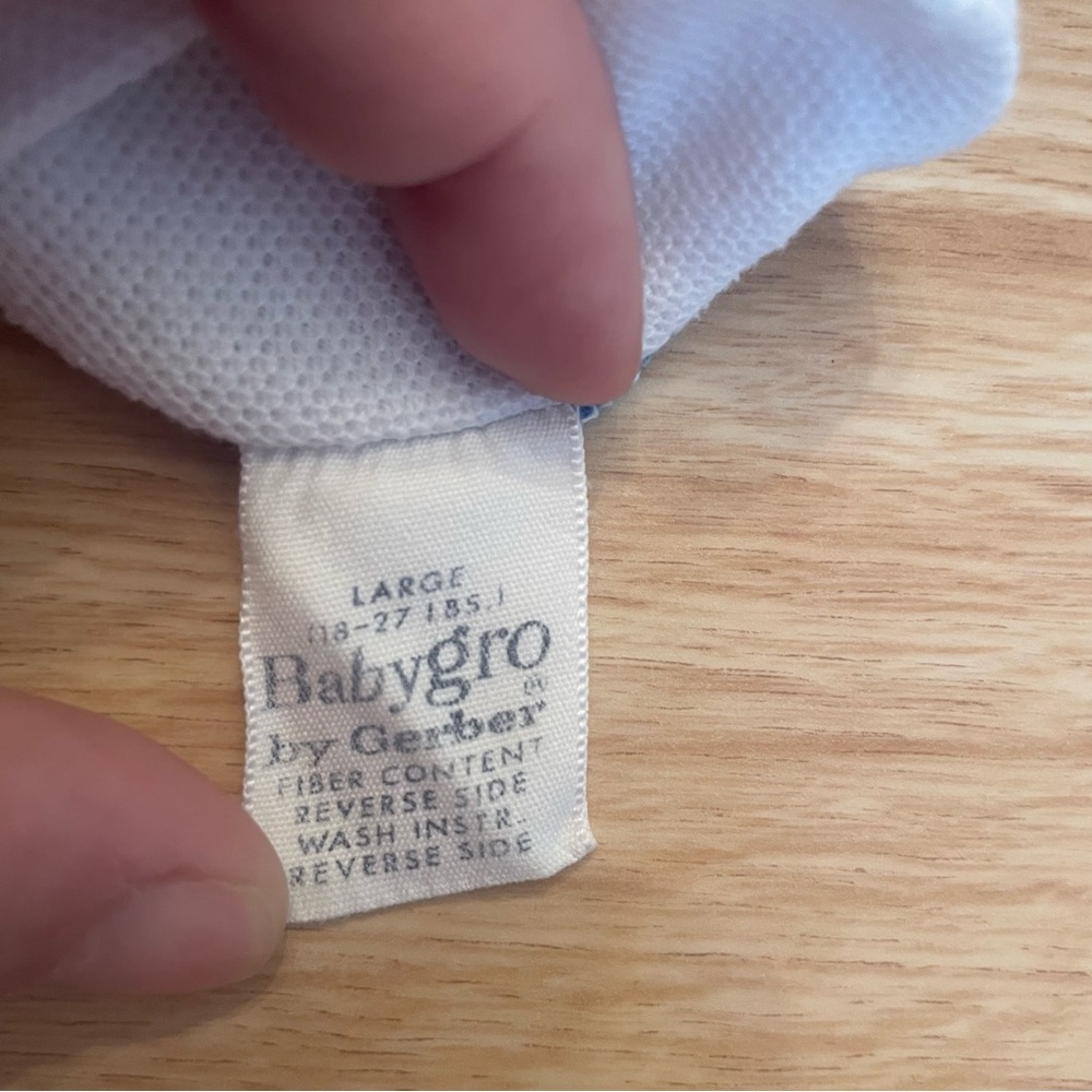 Vintage Babygro By Gerber One Piece Blue Nautical Seahorses  Size 18-27lbs - Picture 9 of 12